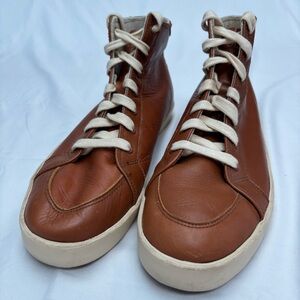 Polo Ralph Lauren Men's Brown Leather High-Top Sneakers